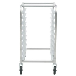 Leipomovaunu alumiiniseoksesta 10 tasoa pyörillä täysikokoisille ja puolikokoisille