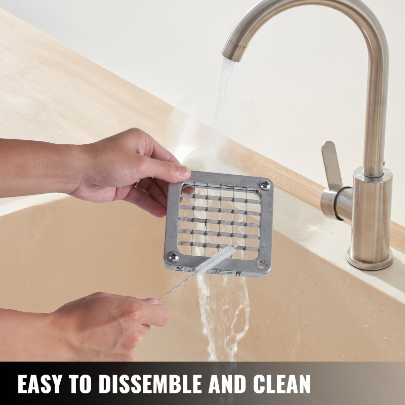 Sähköinen perunaleikkuri elintarvikekelpoinen ruostumaton teräs 4 teräsmuottia 6–13 mm