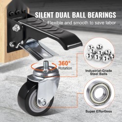 Kääntöpyörät polyuretaaniset 6,3 cm 4 kpl työpöydille