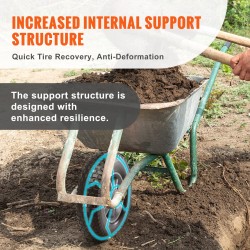 Täyskumiset puhkeamattomat PU-pyörät 254 mm halkaisija 64 mm leveys 2 kpl