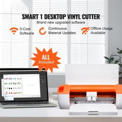 Pöytämallinen vinyylileikkuri Bluetoothilla 305 mm leikkausalue yli 100 materiaalille automaattinen teränpaineen säätö