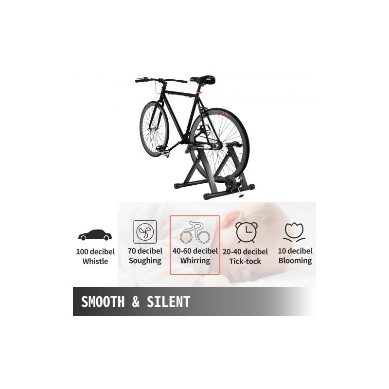 Magneettinen pyörätraineri teräsrunko kokoontaitettava kahdeksanportainen vastus sopii 26–29 tuuman renkaisiin