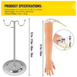 Harjoittelukäsi kanylointiin ja verinäytteenottoon lateksiverisuonet vaihdettavat osat säädettävä teline kuljetuslaukku