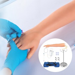 Harjoittelukäsi kanylointiin ja verinäytteenottoon lateksiverisuonet vaihdettavat osat säädettävä teline kuljetuslaukku