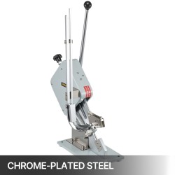 Makkaraklipsauskone kromipinnoitettu teräs pöytämalli 37x19x57 cm 13 kg 5000 klipsiä