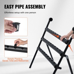 Hydroponinen PVC-muovinen kasvatusjärjestelmä 36 kasvupaikkaa 4 tasoa tummanharmaa ajastimella