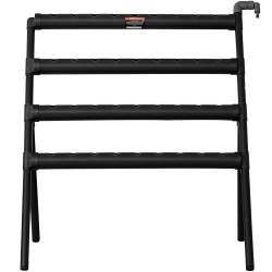 Hydroponinen PVC-muovinen kasvatusjärjestelmä 36 kasvupaikkaa 4 tasoa tummanharmaa ajastimella