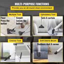 Reppuimuri 4 l 1000 W kaksivaiheisella HEPA-suodatuksella 6,1 kg teleskooppiputkella