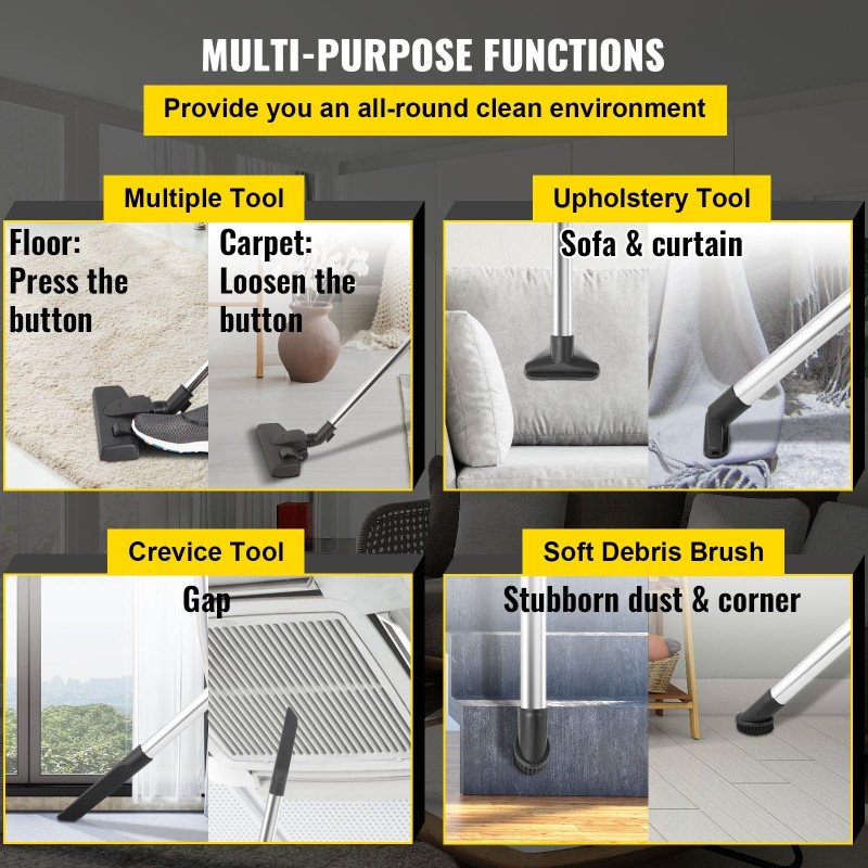 Reppuimuri 4 l 1000 W kaksivaiheisella HEPA-suodatuksella 6,1 kg teleskooppiputkella