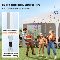 Kokoontaittuva katos rautaputkirunko 5,9 x 2,96 m kahdella ikkunalla