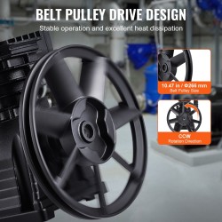 Kompressoripää öljyvoideltu hihnakäyttöinen 3 hv kaksoissylinterinen 164 l/min 8 bar