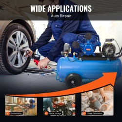 Ilmakompressorin 3-sylinterinen öljyvoitu valurunkoinen pumppupää 10 hv 409 l/min 185 psi