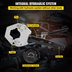 Käsikäyttöinen hydraulinen letkupuristin letkukoot 5/16–5/8 tuumaa alumiiniseosrunko 7 leukasarjaa