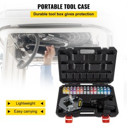 Käsikäyttöinen hydraulinen letkupuristin letkukoot 5/16–5/8 tuumaa alumiiniseosrunko 7 leukasarjaa