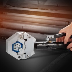 Käsikäyttöinen hydraulinen letkupuristin letkukoot 5/16–5/8 tuumaa alumiiniseosrunko 7 leukasarjaa