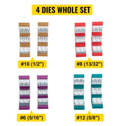 Käsikäyttöinen alumiiniseos krimppari auton ilmastointiletkuille 4 leukasarjaa 5/16–5/8 tuuman koolle