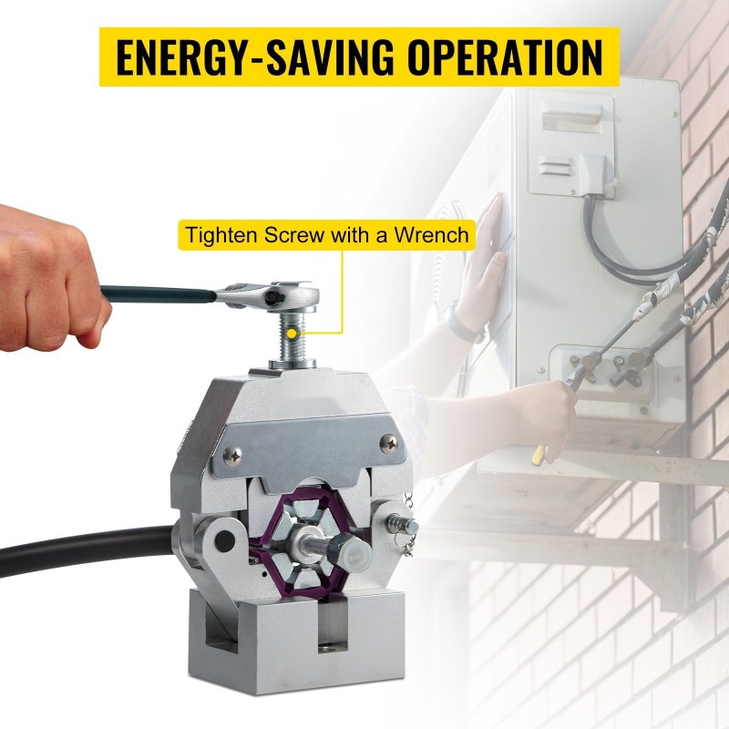 Käsikäyttöinen alumiiniseos krimppari auton ilmastointiletkuille 4 leukasarjaa 5/16–5/8 tuuman koolle