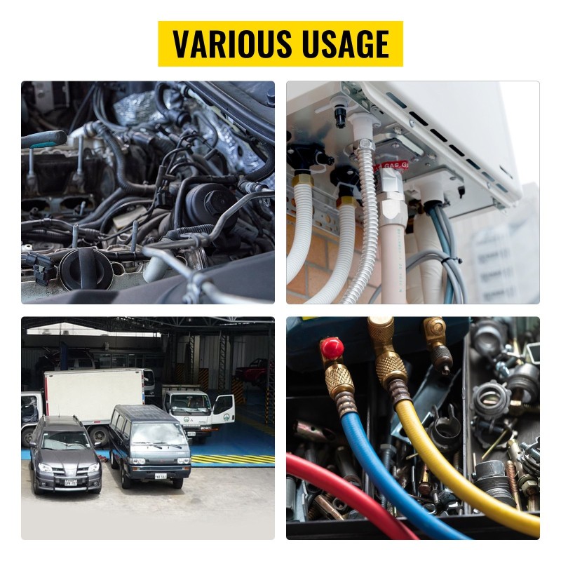 Käsikäyttöinen alumiiniseos krimppari auton ilmastointiletkuille 4 leukasarjaa 5/16–5/8 tuuman koolle