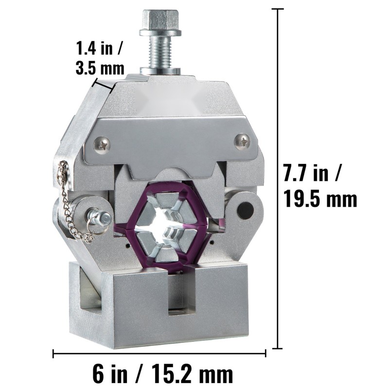 Käsikäyttöinen alumiiniseos krimppari auton ilmastointiletkuille 4 leukasarjaa 5/16–5/8 tuuman koolle