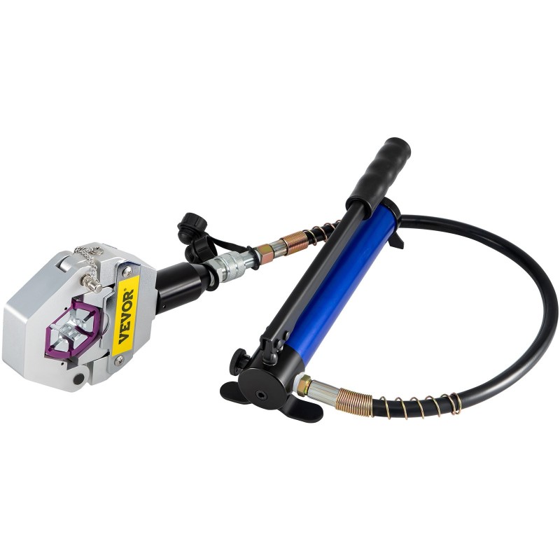 Erotettava hydraulinen letkupuristin alumiiniseosrunko 5/16–5/8 tuuman ilmastointiletkuille seitsemän leukasarjaa