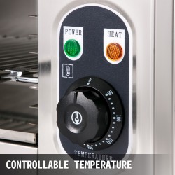 Sähköinen salamander-grilli ruostumattomasta teräksestä 2000W seinälle asennettava säädettävä ritilä 50–300 °C