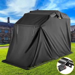 Moottoripyörän suojakatos 600D polyesterikangas 340x137x190 cm 22 mm teräsrunko musta