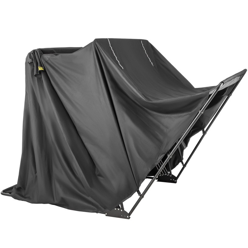 Moottoripyörän suojakatos 600D polyesterikangas 340x137x190 cm 22 mm teräsrunko musta