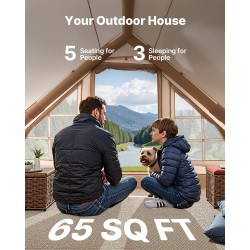 Ilmatäytteinen retkeilyteltta 3–5 hengelle 300D Oxford neljän vuodenajan kamiinavarauksella