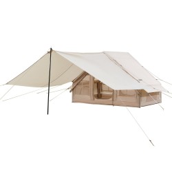 Ilmatäytteinen retkiteltta 300D oxford-kangas 3–5 hengelle käsipumpulla katoksella kamiinaventtiilillä