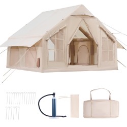 Ilmatäytteinen 4–6 hengen teltta 300D Oxford kangas neljän vuodenajan retkeilyyn