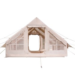 Ilmatäytteinen teltta 5 8 hengelle 300D Oxford kangas käsipumpulla liesiaukolla