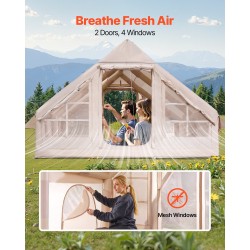 Ilmatäytteinen teltta 5–8 hengelle 300D Oxford kangas käsipumpulla liesiaukolla