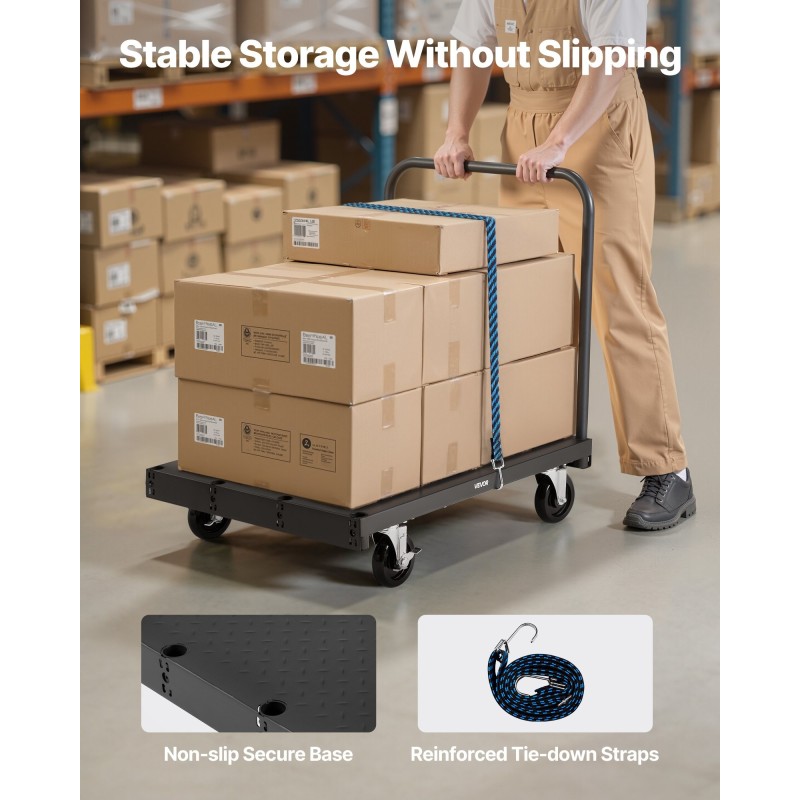 Teräs levykärry ja tasovaunu 816,5 kg kantavuus 91,4 x 61 cm alusta