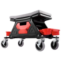 Mekaanikon rullaistuin 136 kilogramman kantavuus 4 tuuman pyörät kolme ulosvedettävää lokeroa