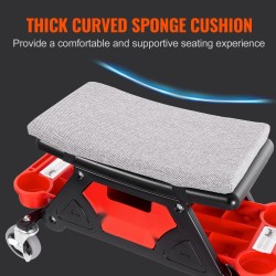 Mekaanikon rullaistuin 136 kilogramman kantavuus 4 tuuman pyörät kolme ulosvedettävää lokeroa