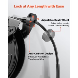 Teräsletkukela 15,2 m 3/8-tuumainen lämmönkestävät letkut messinkiliittimet