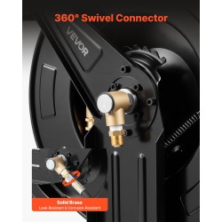 Teräsletkukela 15,2 m 3/8-tuumainen lämmönkestävät letkut messinkiliittimet