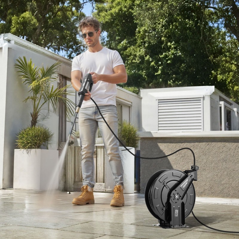 Teräsletkukela 15,2 m 3/8-tuumainen lämmönkestävät letkut messinkiliittimet