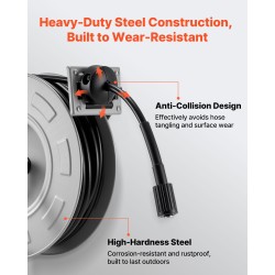 Teräksinen painepesurin letkukela 19,8 m 11,5 mm 3200 PSI