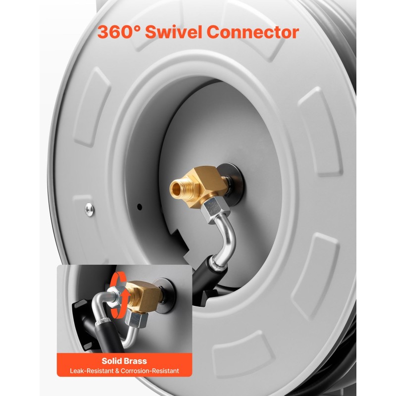 Teräksinen painepesurin letkukela 19,8 m 11,5 mm 3200 PSI