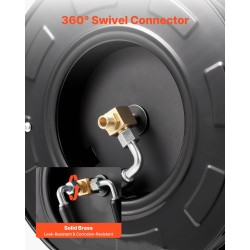 Painepesurin teräsletkukela 18,3 metriä 6,4 millimetriä automaattinen seinälle tai lattialle auton pesuun