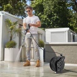 Painepesurin teräsletkukela 18,3 metriä 6,4 millimetriä automaattinen seinälle tai lattialle auton pesuun