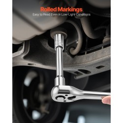 Hylsysarja 33-osainen 1/2-tuumainen 12,7 mm CR-V-seosteräs SAE ja metrinen