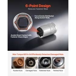 Hylsysarja 27-osainen 1/4-tuuma 6,35 mm CR-V-seosteräs auto- ja yleiskorjauksiin