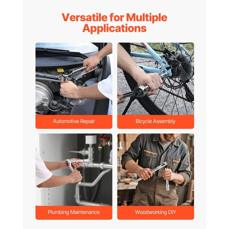 Hylsysarja 149 osaa CR-V seosteräs 1/4 3/8 1/2 tuuma- ja metrisiä kokoja