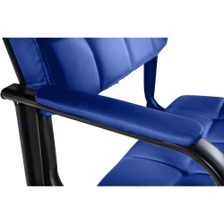 Canada-tuoli ylellinen pehmustettu keinonahkainen vierailutuoli mustalla metallirungolla