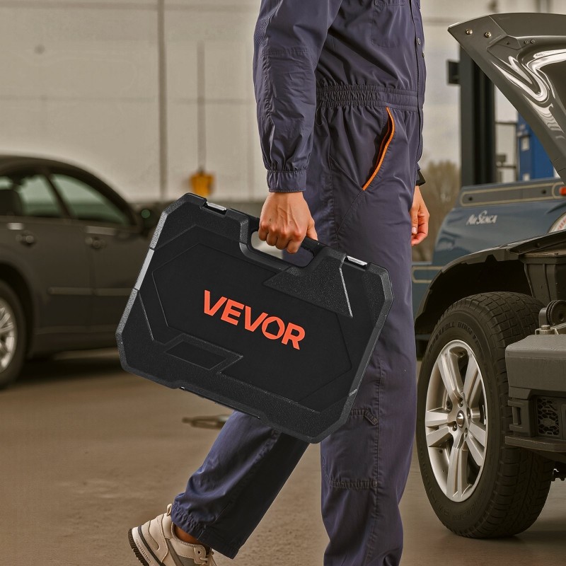 Hylsy- ja räikkäsarja 86 osaa CR-V-seosterästä 1/4 3/8 1/2 tuumaa autoihin