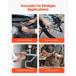 Hylsysarja 104 osaa CR-V-seosteräs kromipinnoite 3/8 tuuman vetokanta 6–24 mm