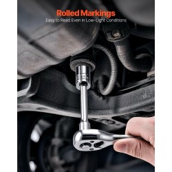 Hylsysarja CR-V-seosteräs 108 osaa 4–32 mm 6,4 ja 12,7 mm vetoon autohuoltoon