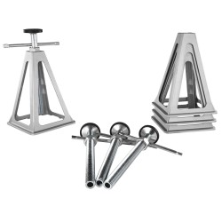 Tukijalat alumiinirunko 4 kpl matkailuautoille perävaunuille säädettävät 280–435 mm 2,72 t kantavuus